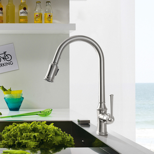 Novel Design Classical Brushed Nickel Kitchen Faucet European Style