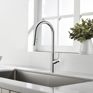 Brass Pull Out Kitchen Faucet Chrome | GOWO 6027-C