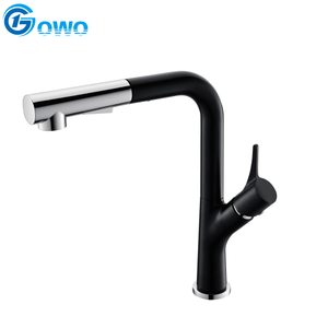 Small Size Brass Material Matte Black And Chrome Color Washing 2 Function Kitchen Faucet