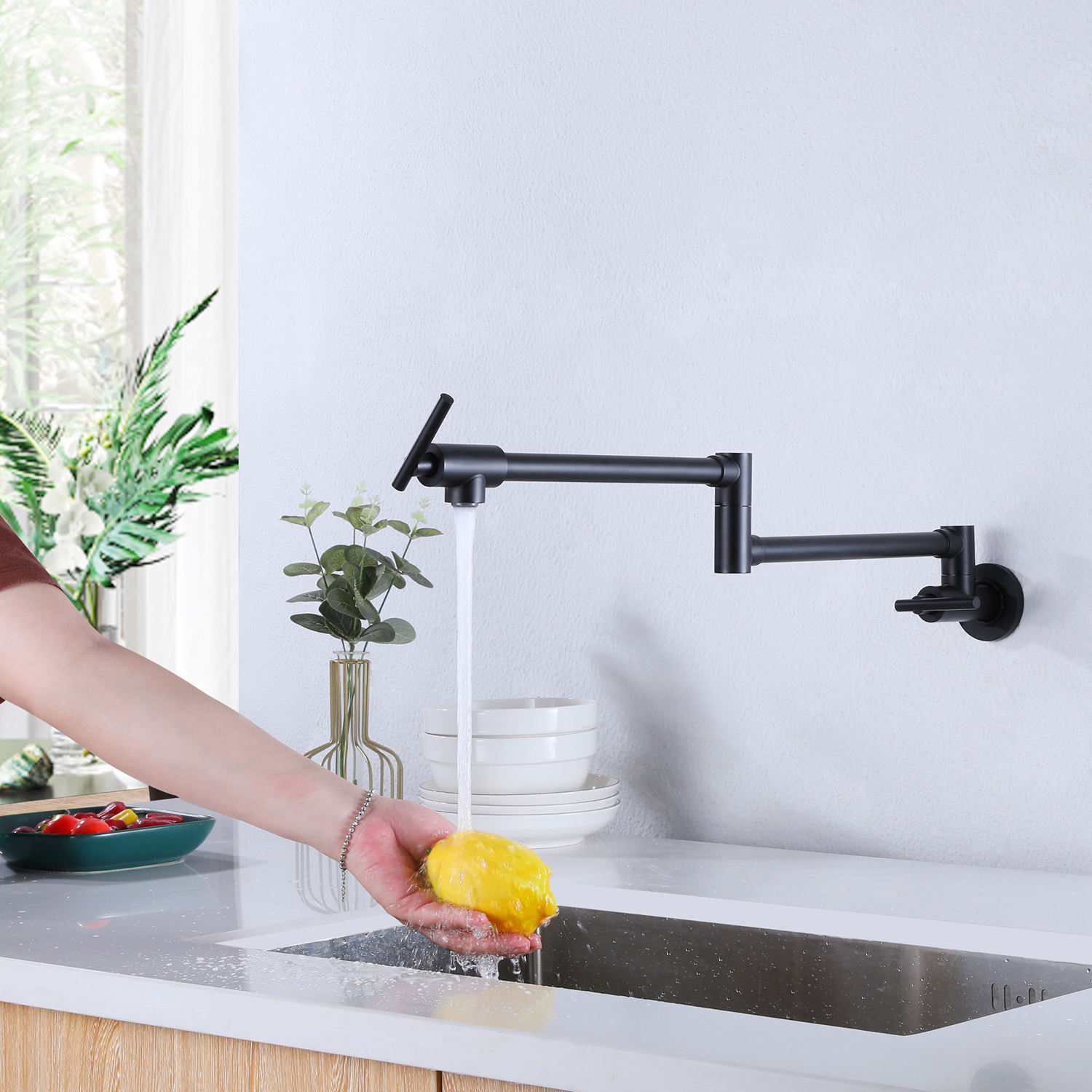 wall mount kitchen faucet