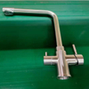 304 Stainless Steel Leach Water Black Color 3 Way Two Hanle Kitchen Filter Faucet