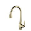 G02 New Design Black Taps Kitchen Faucet Pull Out Gold Long Neck Kitchen Faucet with Pull Down Sprayer