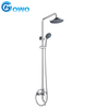 Brass Faucet Stainless Steel Chrome Shower Pipe Bath Shower Faucet Set