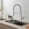 Stainless Steel Spring Silver Surface CUPC 150cm Pull-out Hose Sink Faucet Mixer