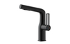 Professional Black Brass Basin Faucet Long Neck 