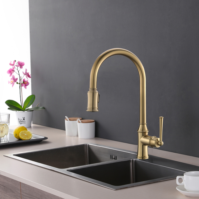 Novel Design Classical Gold Kitchen Faucet European Style