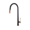 Modern Single Handle Single Hole Pull-out Matt Black Rose Gold Sprayer Kitchen Faucet--GH-6026-MBRG